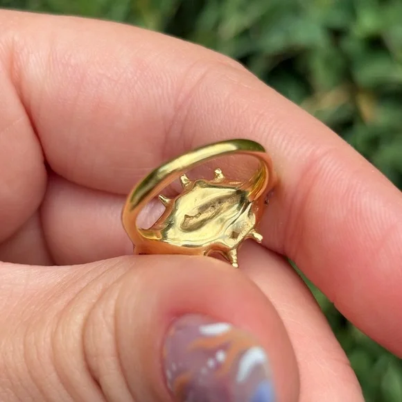 Annoushe Raw Irregular Pearl and Pink Tourmaline Ring - Picture 5 of 7